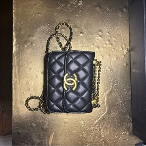 Black Quilted Chain Bag